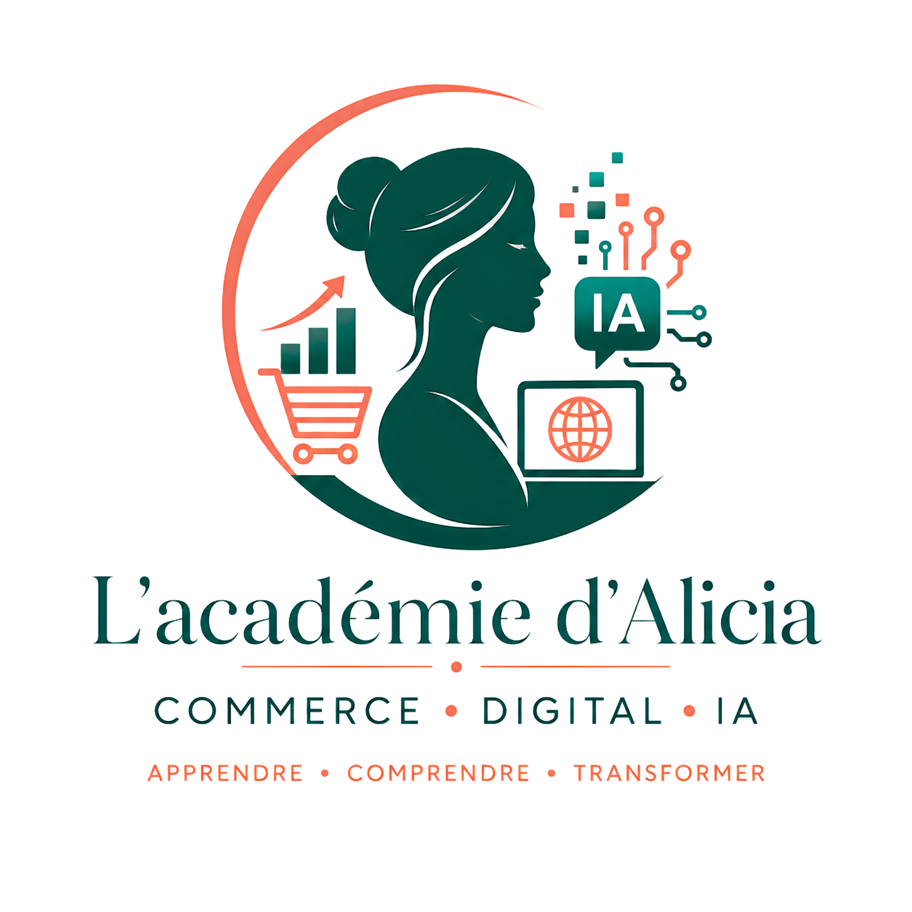 Logo de L'académie d'Alicia, organisme de formation en commerce, digital et IA